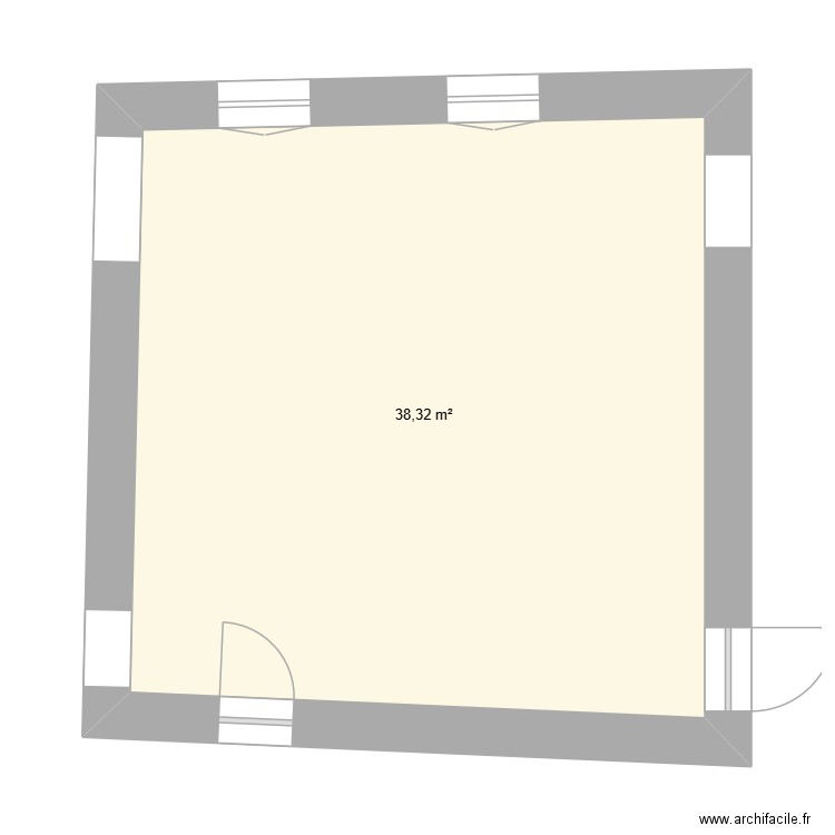 Thomas cuisine. Plan de 1 pièce et 38 m2