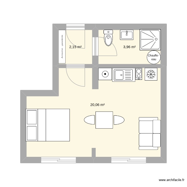studio nancy. Plan de 0 pièce et 0 m2