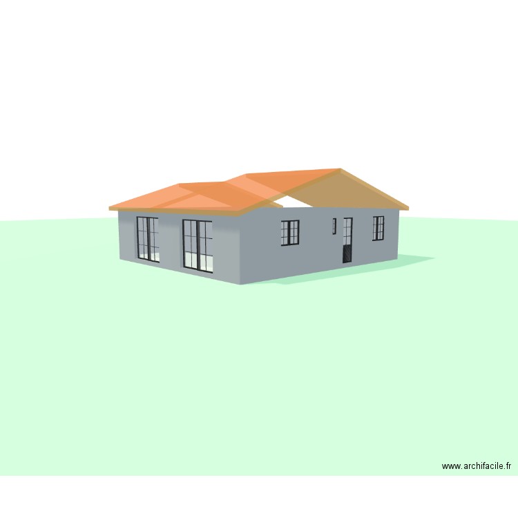 villad. Plan de 8 pièces et 83 m2