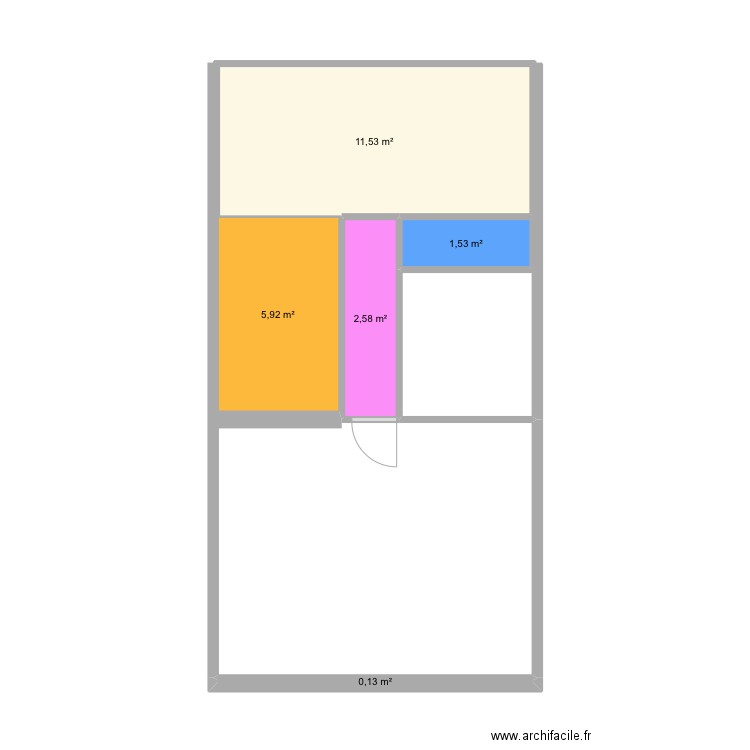 Plan 1 duranville. Plan de 5 pièces et 22 m2
