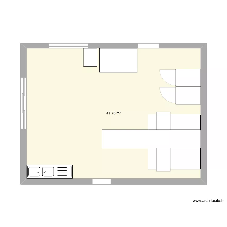 merville v2. Plan de 1  et 42 m²