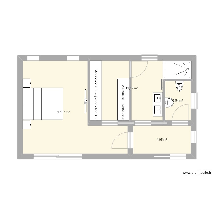 Extension. Plan de 0 pièce et 0 m2