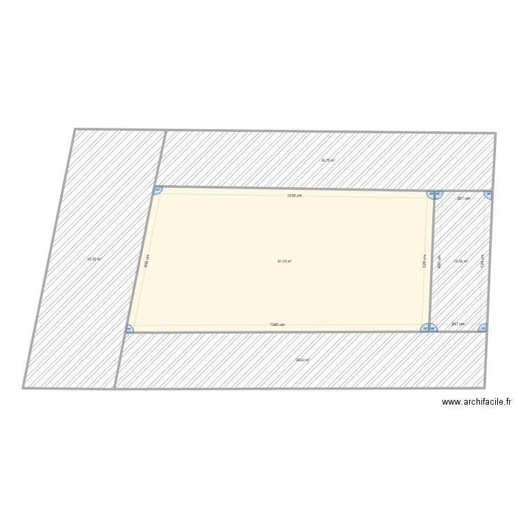 Parcelle 5. Plan de 5 pièces et 219 m2