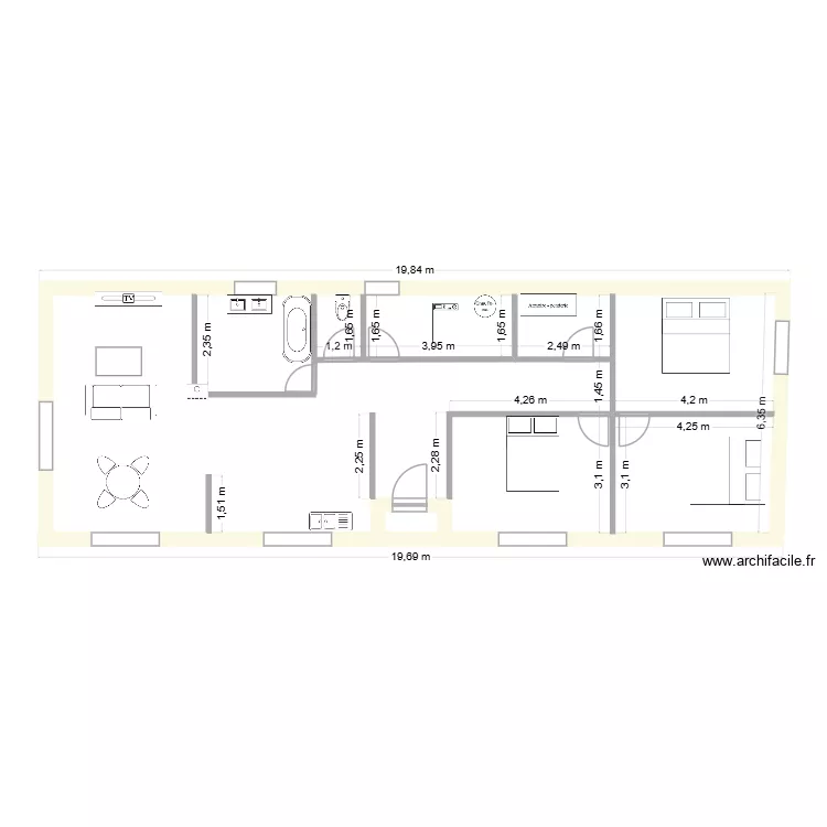 chaniers. Plan de 