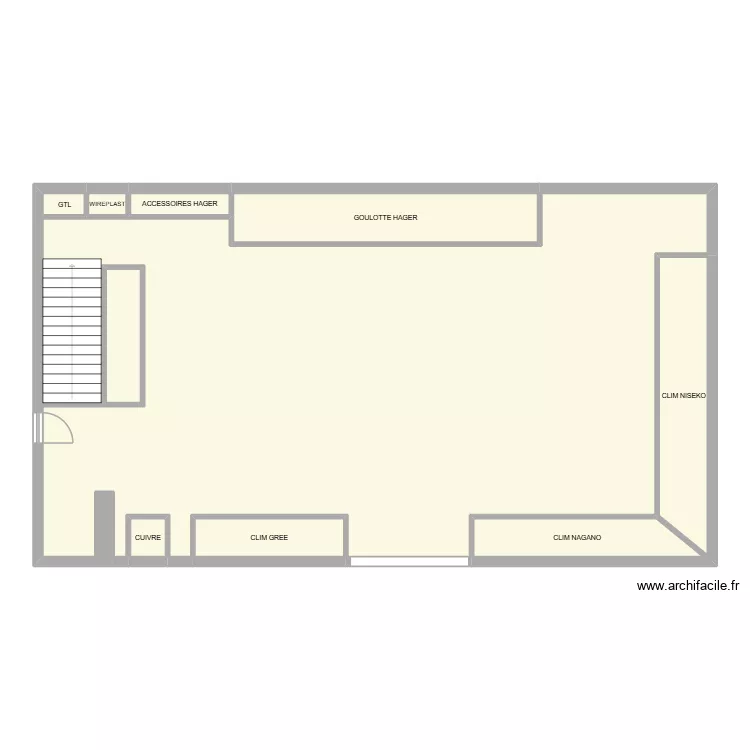PLAN AGENCE ETAGE. Plan de 10 Pièces et 167 m²