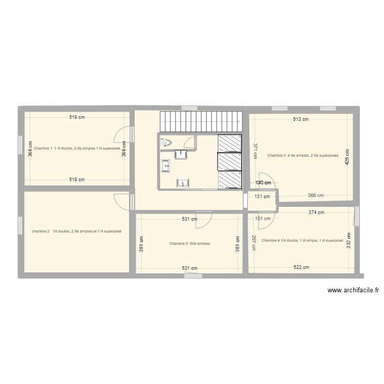 Gîte rez de chaussée. Plan de 0 pièce et 0 m2