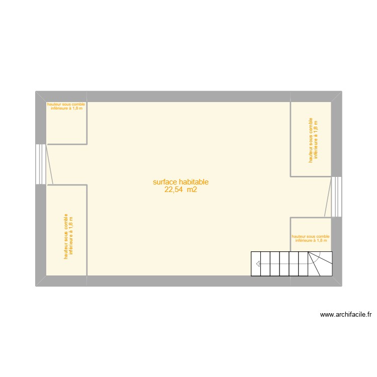 R+1 avant travaux. Plan de 0 pièce et 0 m2