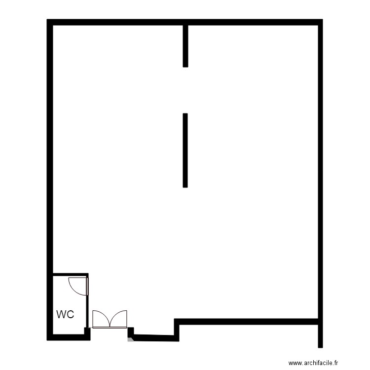 bout'Choux. Plan de 2 pièces et 162 m2