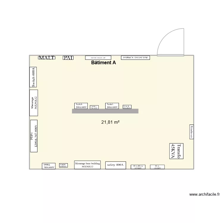 Beauward Bâtiment A PHIL. Plan de 1 pièce et 22 m² Beauward Bâtiment A PHIL. Plan de 1 pièce et 22 m²