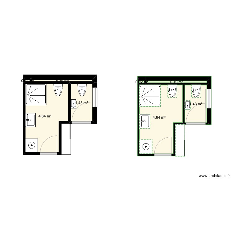 Appartement Saxon. Plan de 8 pièces et 13 m2