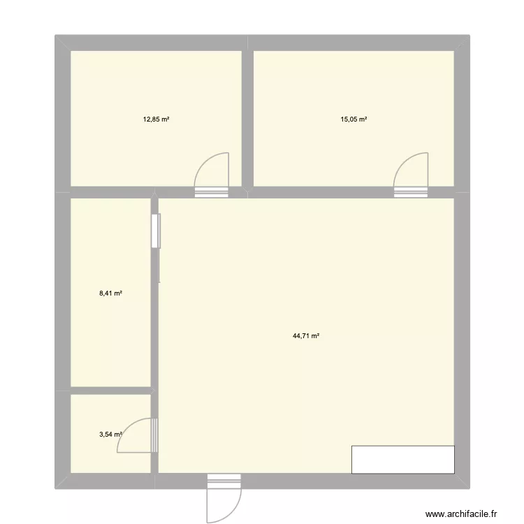Maison 2. Plan de 5 et 85 m² Maison 2. Plan de 5 et 85 m²