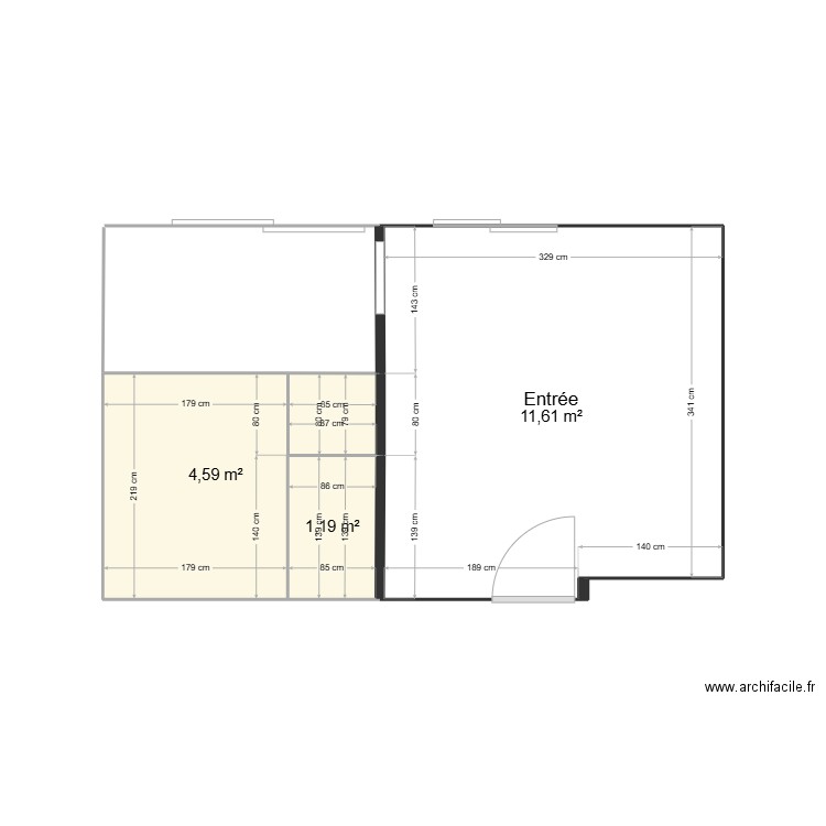 Dimension. Plan de 0 pièce et 0 m2