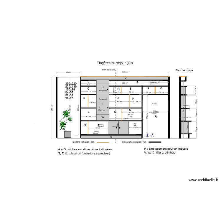 Etagères A. Plan de 0 pièce et 0 m2