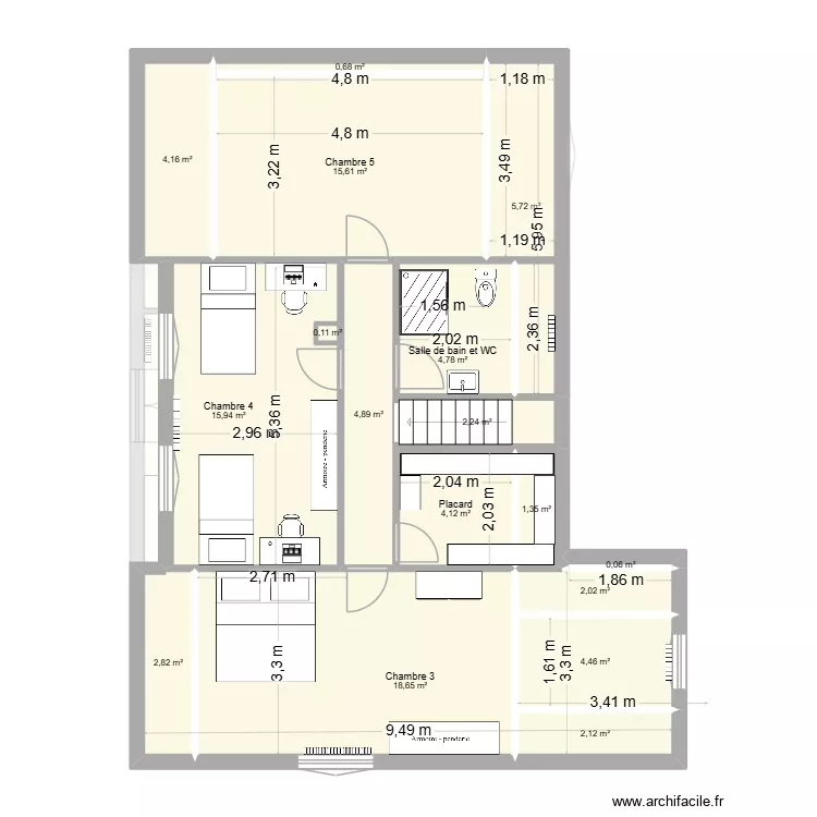 Londres Projet 2. Plan de 33 pièces et 278 m²