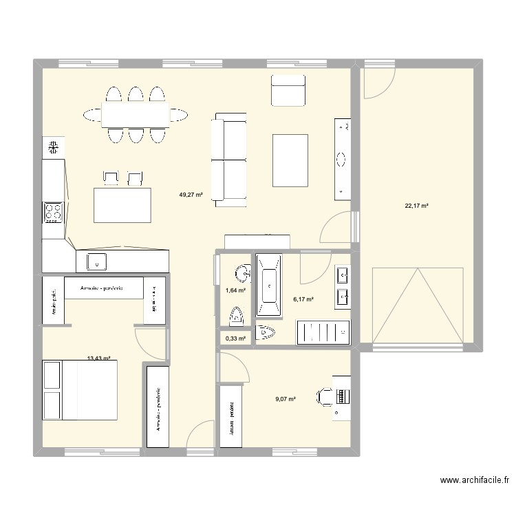 LEOGNAN MAISON DE REVE BIS 2EME VERSION. Plan de 7 pièces et 102 m2