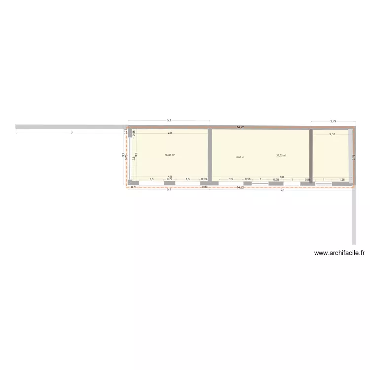 GARAGE ROANNE-2. Plan de 2 Pièces et 44 m² GARAGE ROANNE-2. Plan de 2 Pièces et 44 m²