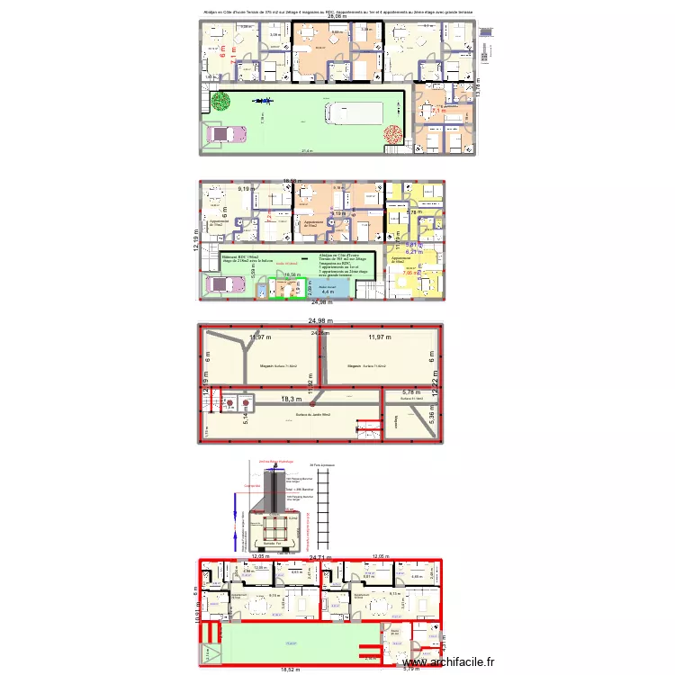 Ben. Plan de 59  et 1136 m²