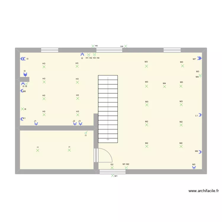 Gaetan Gite 1. Plan de 2  et 68 m²