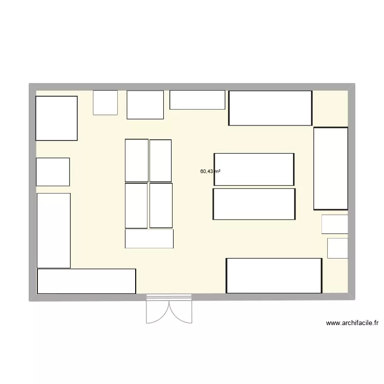DIP. Plan de 1  et 60 m²