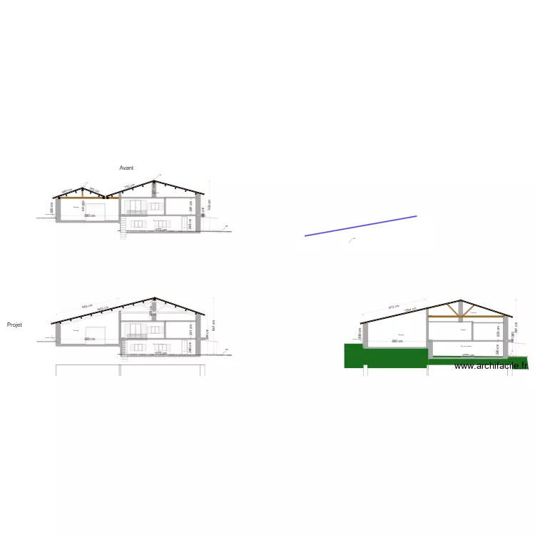 façade ouest Projet . Plan de façade ouest Projet . Plan de