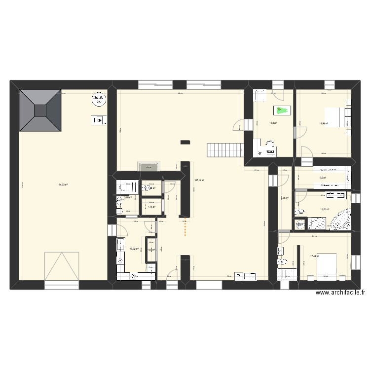 Vuillet elsa v2. Plan de 14 pièces et 283 m2