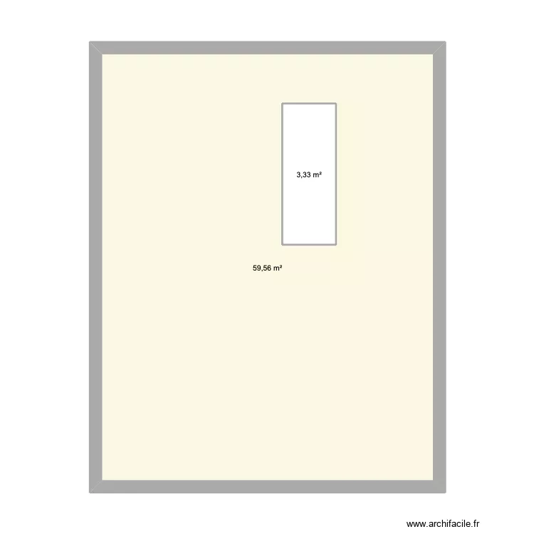 2e &eacute;tage. Plan de 2  et 66 m²