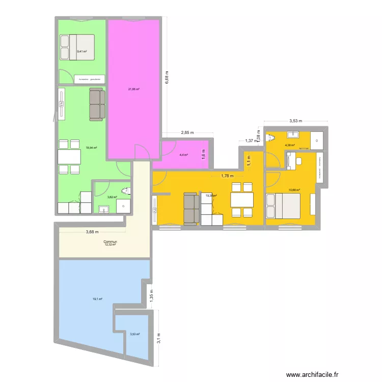 Base Fonmorigny V2. Plan de 11 et 127 m² Base Fonmorigny V2. Plan de 11 et 127 m²