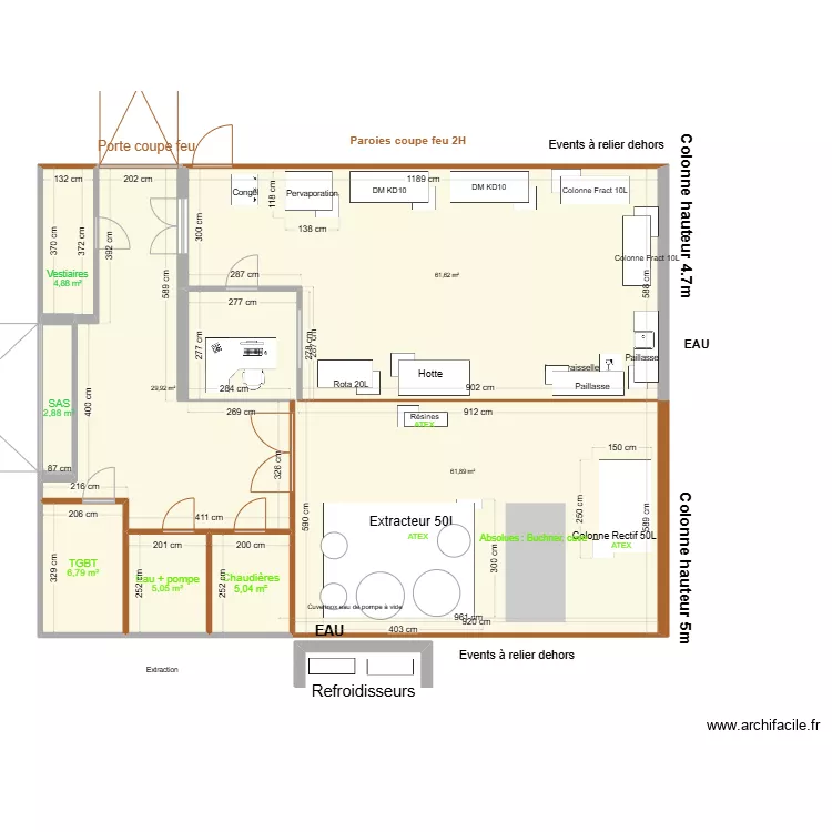 hall pilote 310125. Plan de 