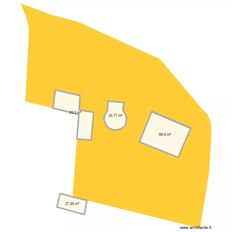 Florian DALZON. Plan de 4  et 227 m²
