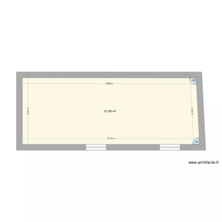 Pitance - 2&egrave;me &eacute;tage. Plan de 1  et 31 m²
