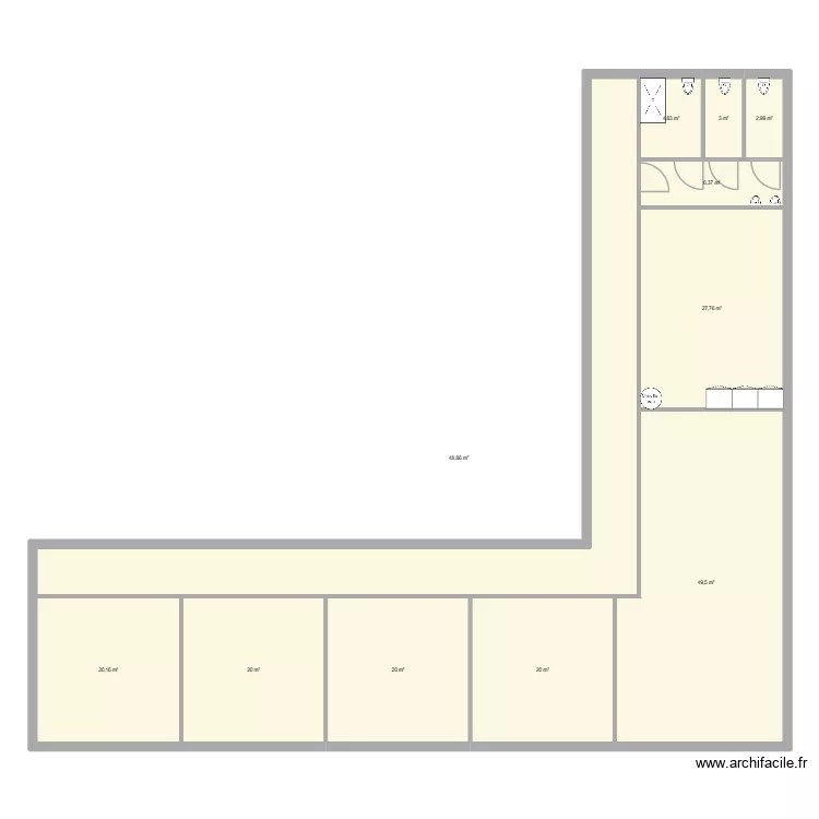 batiment. Plan de 11 et 223 m² batiment. Plan de 11 et 223 m²