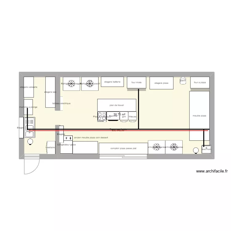 cuisine village g. Plan de 1 et 39 m² cuisine village g. Plan de 1 et 39 m²
