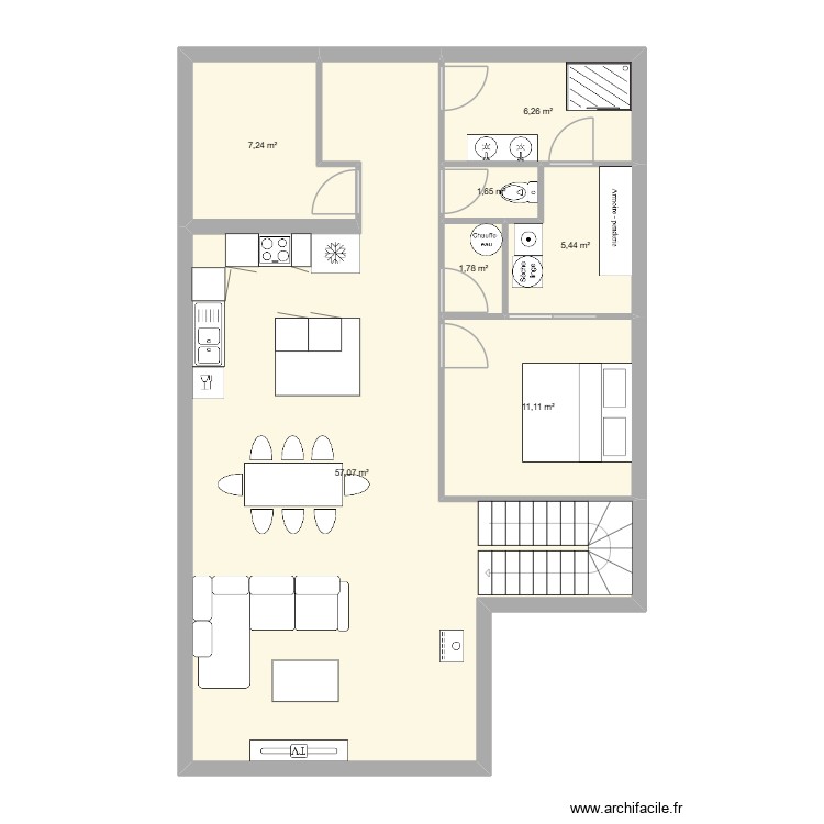 rez de chassée. Plan de 0 pièce et 0 m2 rez de chassée. Plan de 0 pièce et 0 m2