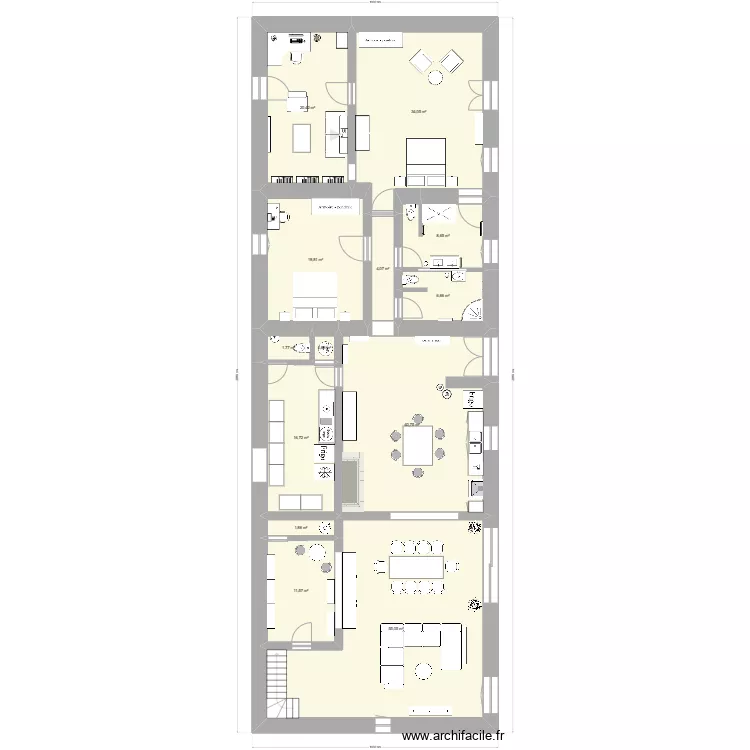 projection 2 TFE. Plan de 