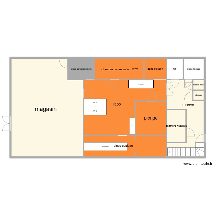 labo paimpol. Plan de 13 pièces et 172 m2