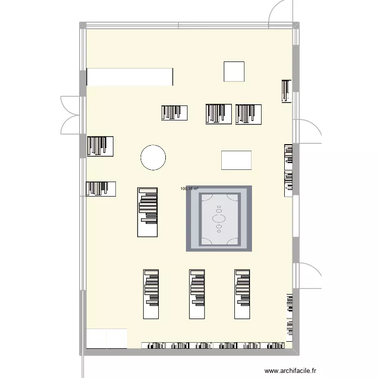 mediatheque v0 (actuel). Plan de 