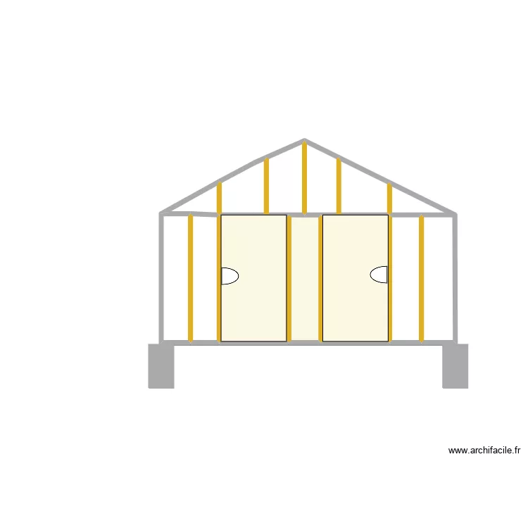 pignon serre. Plan de 