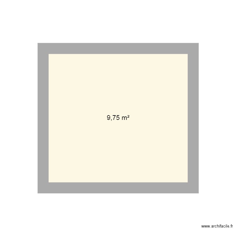 Bureau FD. Plan de 1 pièce et 10 m2