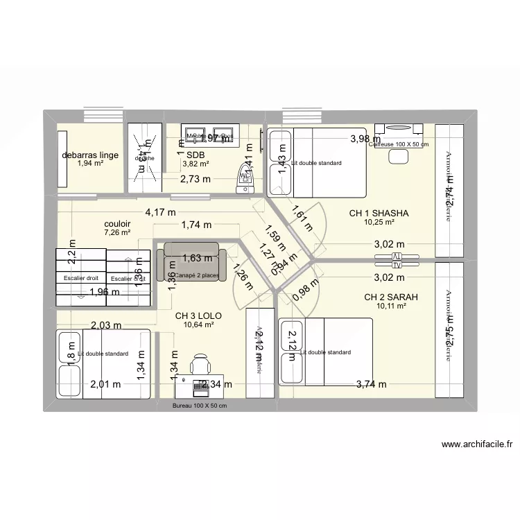 etage projet immo 2. Plan de 6 et 44 m² etage projet immo 2. Plan de 6 et 44 m²