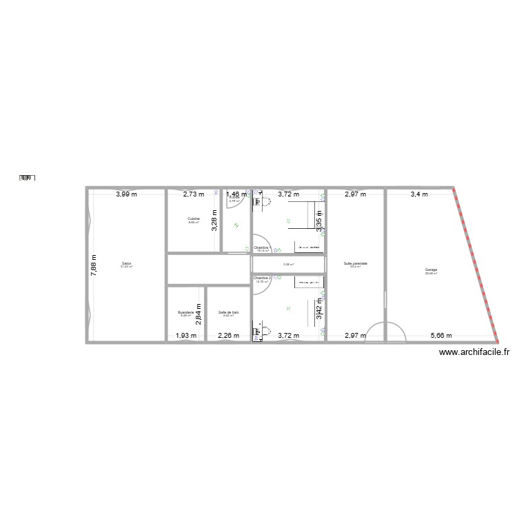 14 Cabes. portes. Plan de 0 pièce et 0 m2