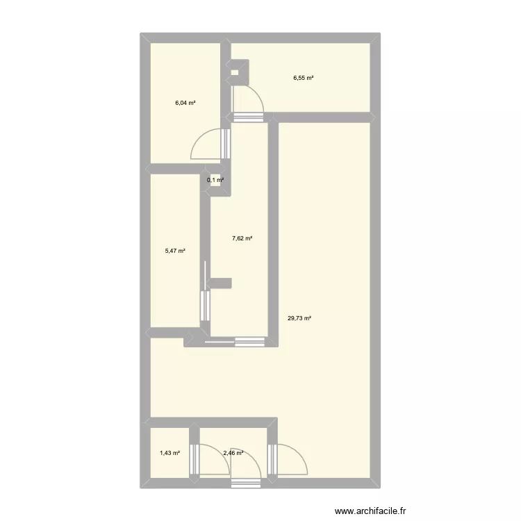 maison. Plan de 9  et 59 m²