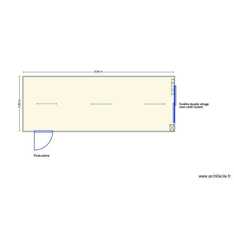 V501-ATEMCO. Plan de 1 pièce et 16 m2