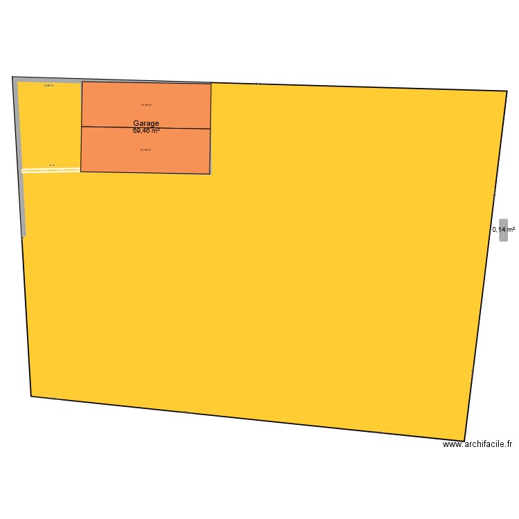 plan chilleurs au bois. Plan de 2 pièces et 70 m2