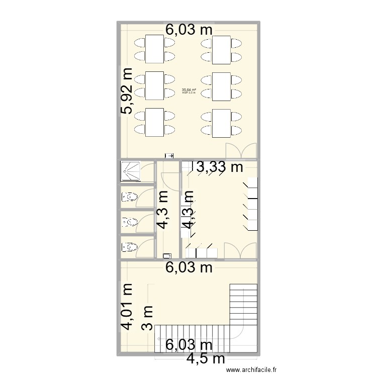 usine hafed SH. Plan de 8 pièces et 84 m2