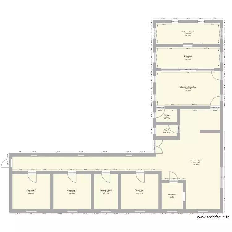Maison BON PLAN. Plan de 11 Pièces et 158 m² Maison BON PLAN. Plan de 11 Pièces et 158 m²