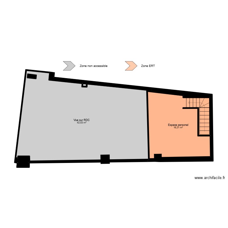 Anglet Maignon - ERP R+1. Plan de 9 pièces et 62 m2