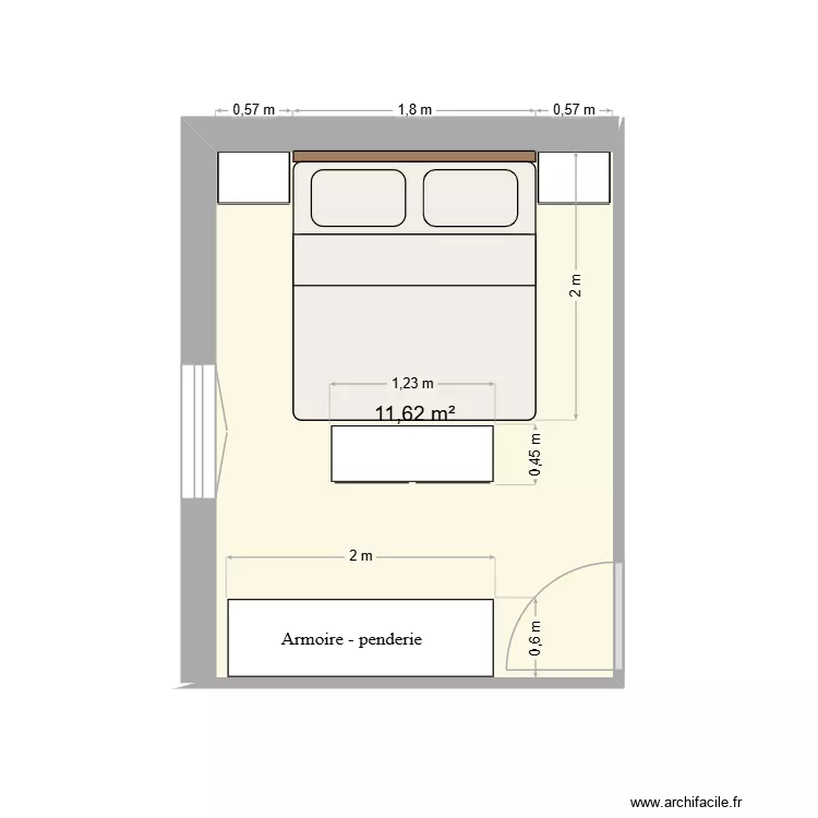 chambre lolo. Plan de 1 et 12 m² chambre lolo. Plan de 1 et 12 m²