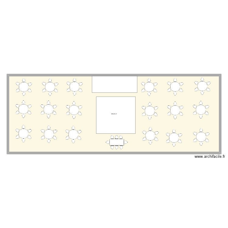 chapiteau. Plan de 1 pièce et 258 m2