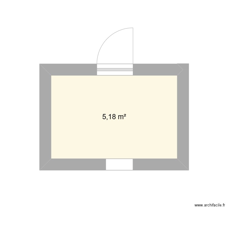 test. Plan de 1 pièce et 5 m2