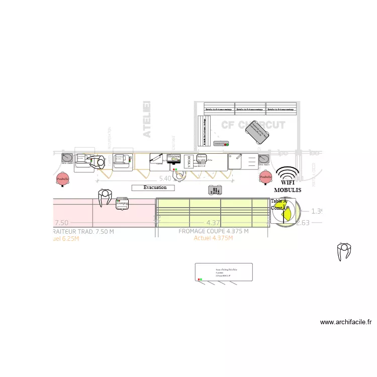 Arri&egrave;re trad CTT FC Salins les Bains. Plan de 